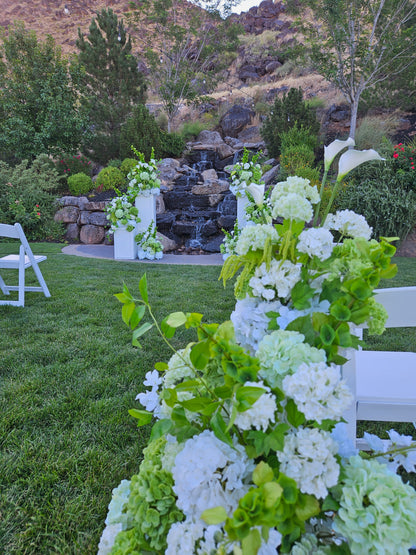 Luxury real touch green hydrangeas