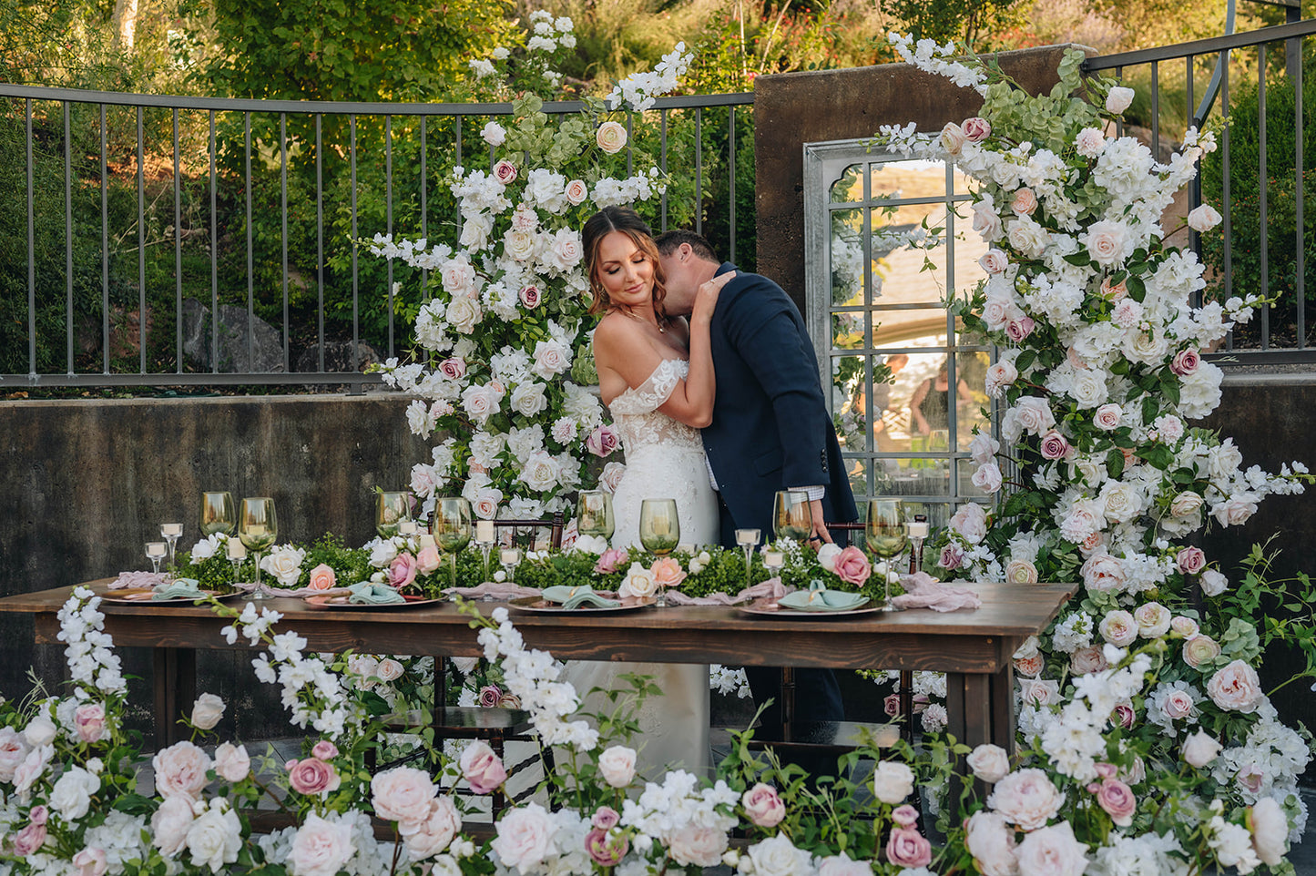 wedding floral pillars for rent