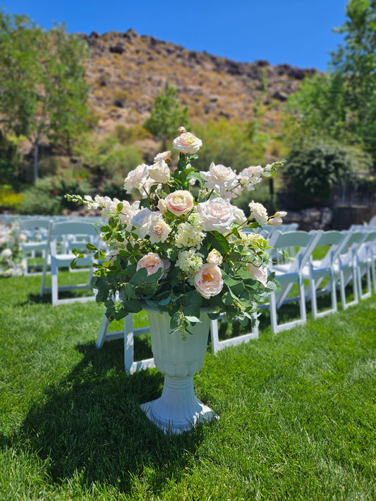 Wedding Floral Urns - Set of Two Blush Pink