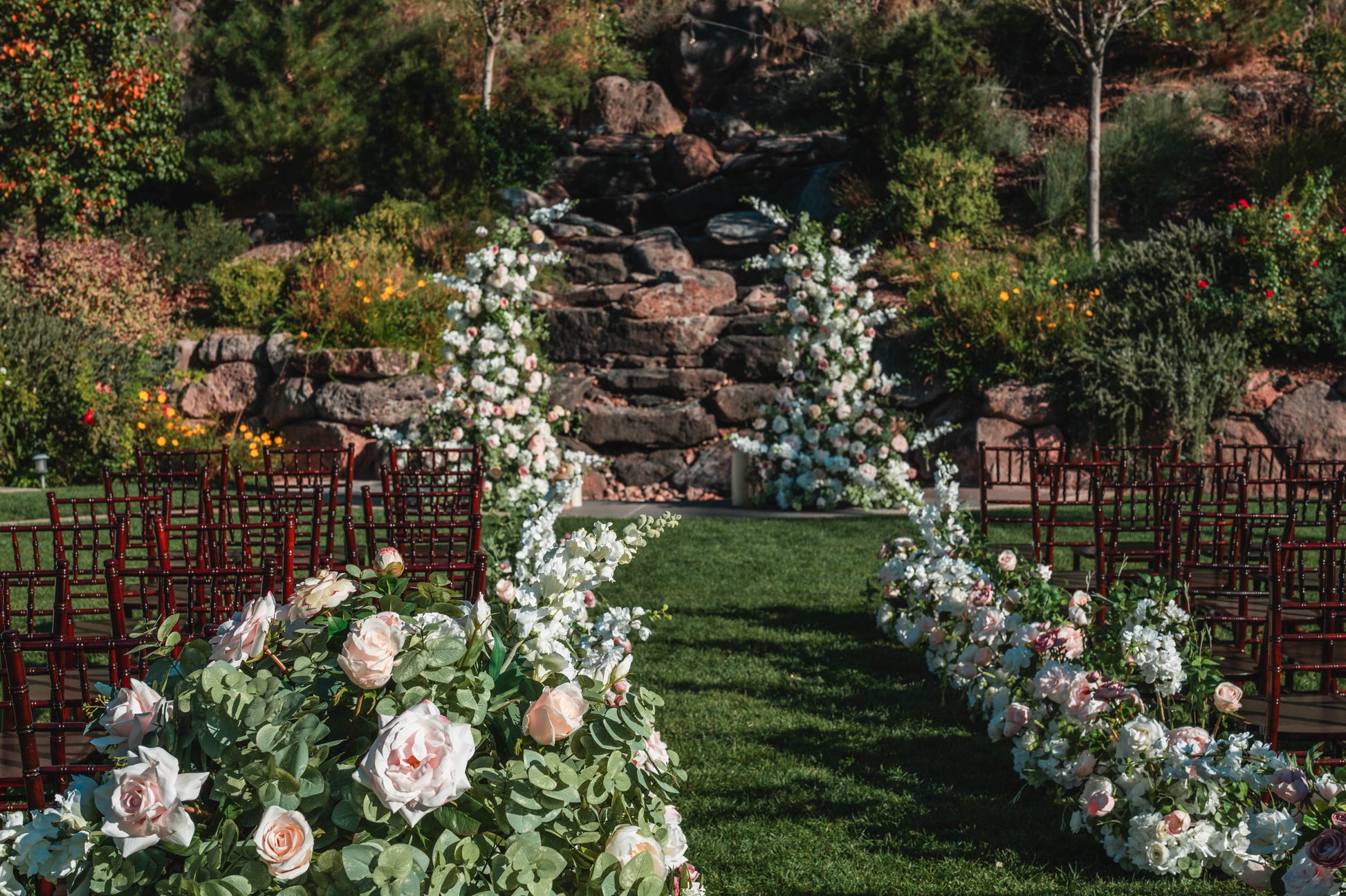 arch rental for wedding Utah flowers